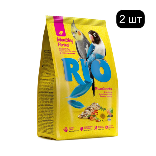 RIO Корм для средних попугаев в период линьки 500г (2 шт)