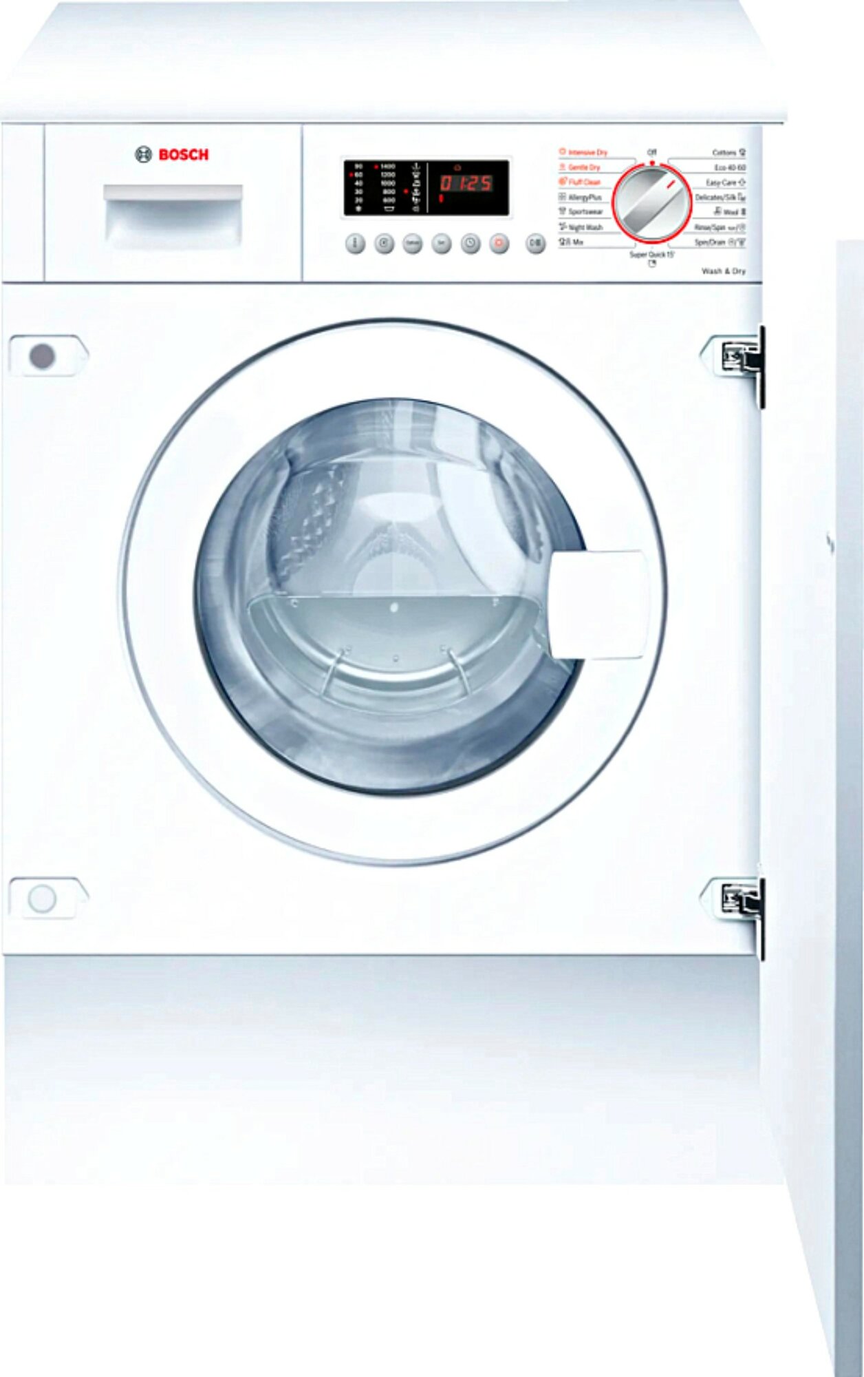 Bosch WKD28543EU 1400 об/мин, белый, конденсационная сушка, универсальный двигатель