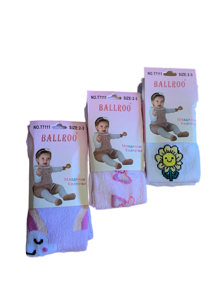 Колготки BALLROO 3 шт. размер 24-30 мес белый