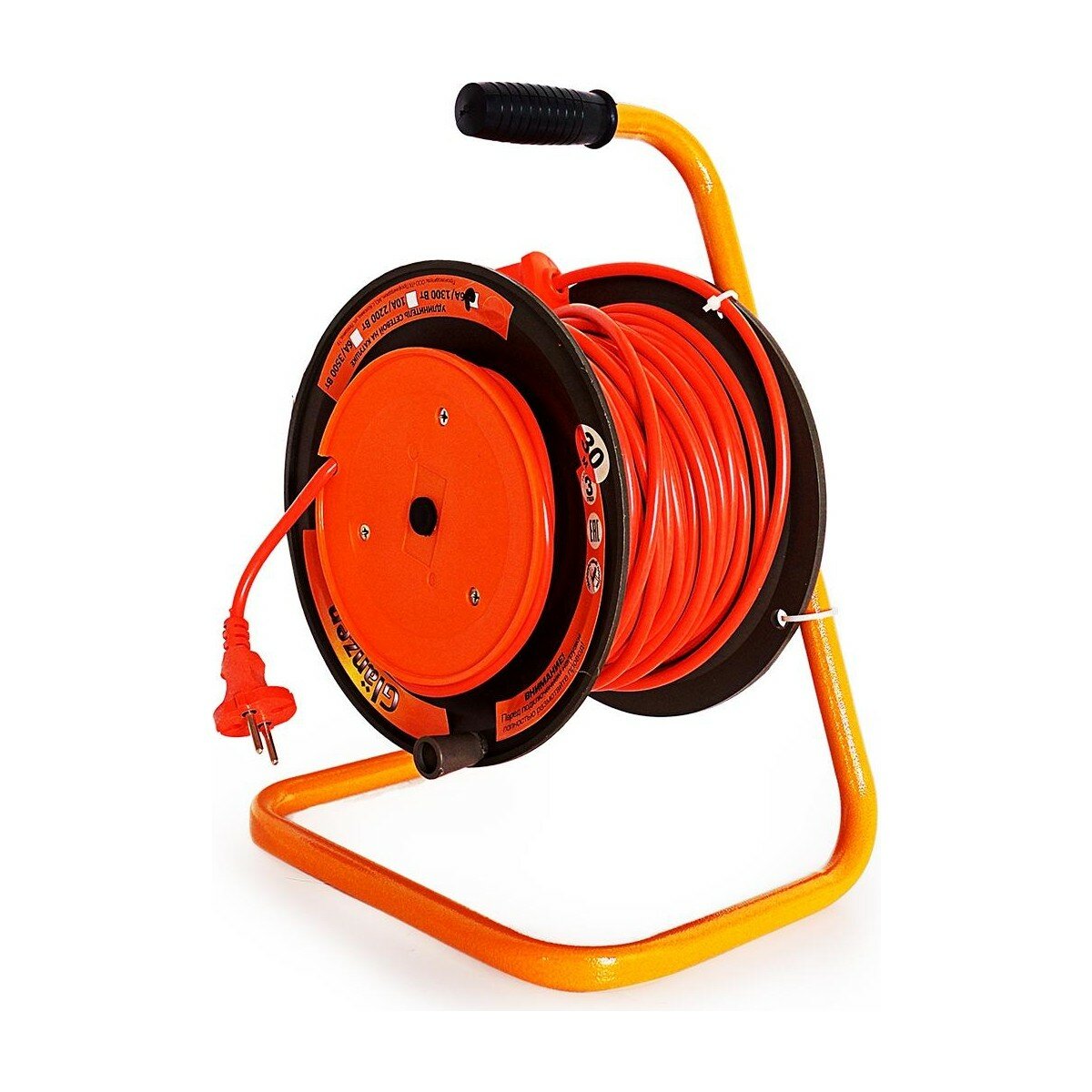 Удлинитель на катушке GLANZEN EB-30-001 ПВС 2х075 30м