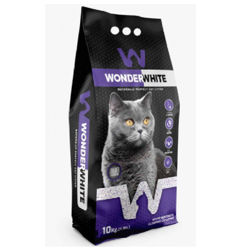 Wonder White Lavender Наполнитель комкующийся c ароматом лаванды 10кг