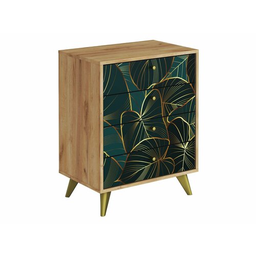 Комод МК СТИЛЬ Фьюжн Дуб Крафт золотой Фотопечать Tropical 9920₽