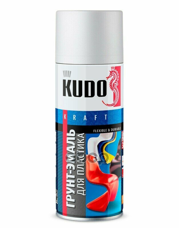 Грунт-эмаль для пластика 520мл (белая RAL 9003) Kudo арт. KU6003