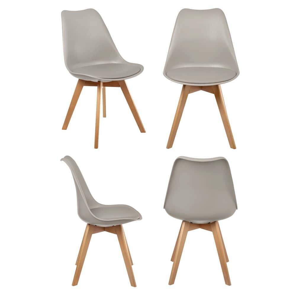 Стул Bradexhome Комплект из 4 х стульев Eames Bon латте арт  FR 0216K