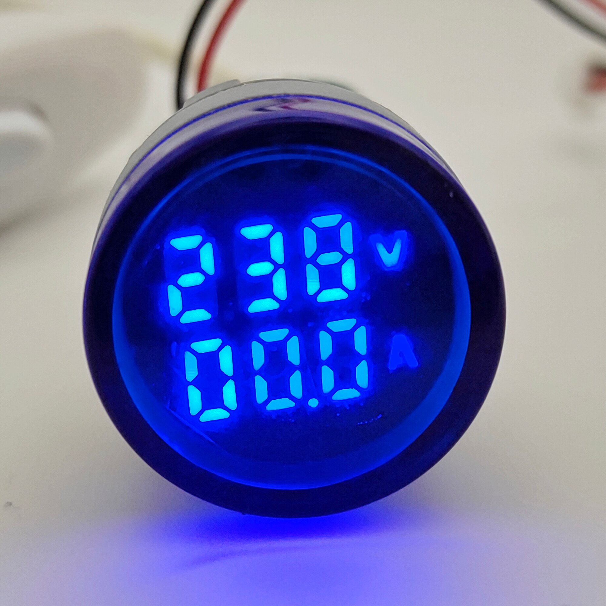 Амперметры Цифровой LED вольтамперметр переменного тока синий RUICHI DMS-234