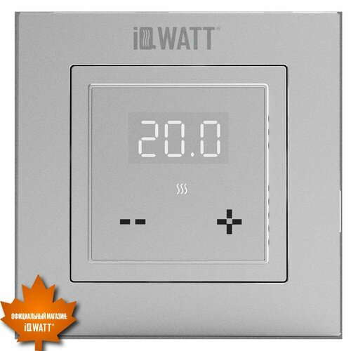 фото Электронный термостат iq thermostat d серебристый металлик iqwatt