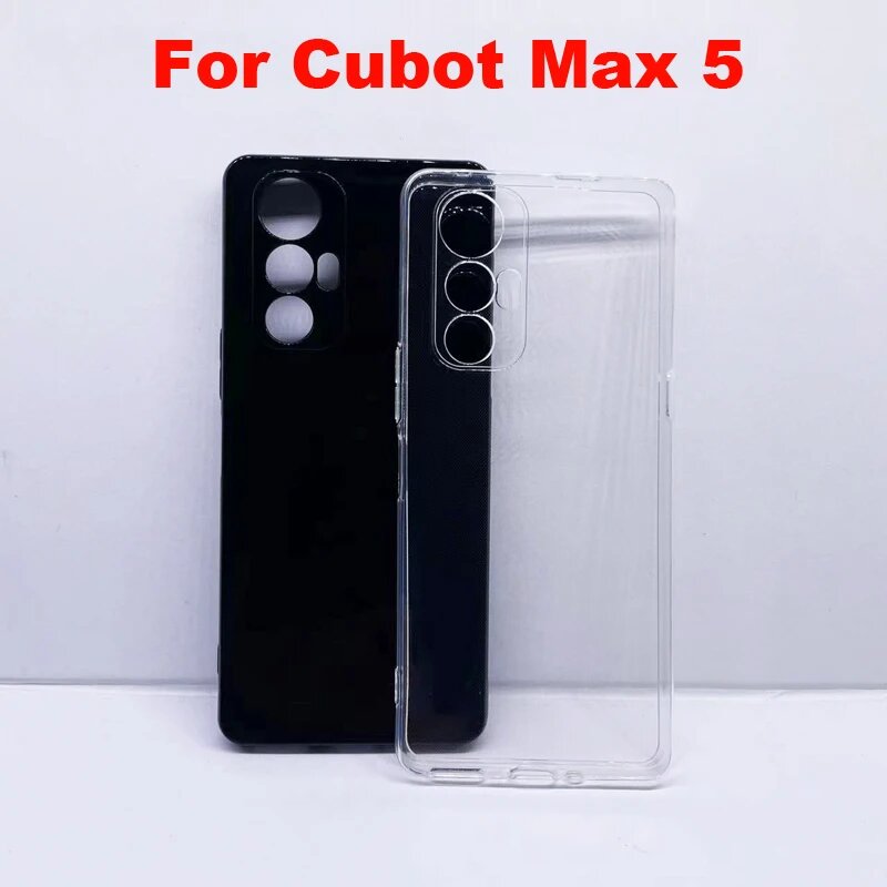Защитный чехол для камеры Cubot Max 5, силиконовый чехол, мягкий прозрачный чехол из ТПУ для телефона Funda Cubot Max 5, бампер, чехол 6,95 дюйма, Black Case, For Cubot Max 5 — фото 1