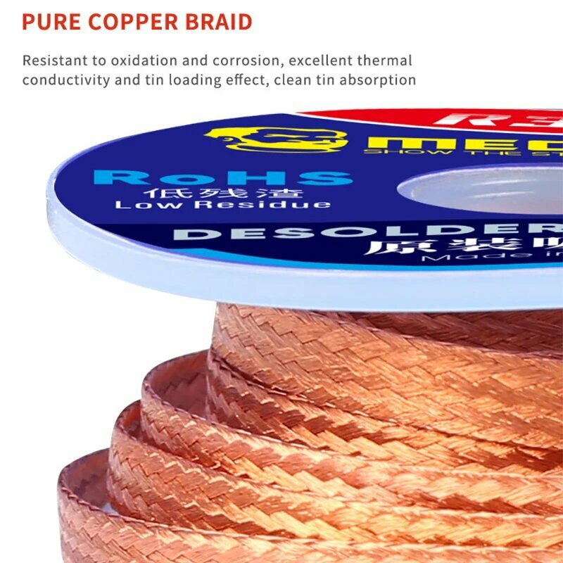 Сплавы Для Пайки SFDER Фитиль для удаления припоя Solder Wick 1,0/1,5/2,0/2,5/3,0/3,5/4,0 мм, 3.0mm