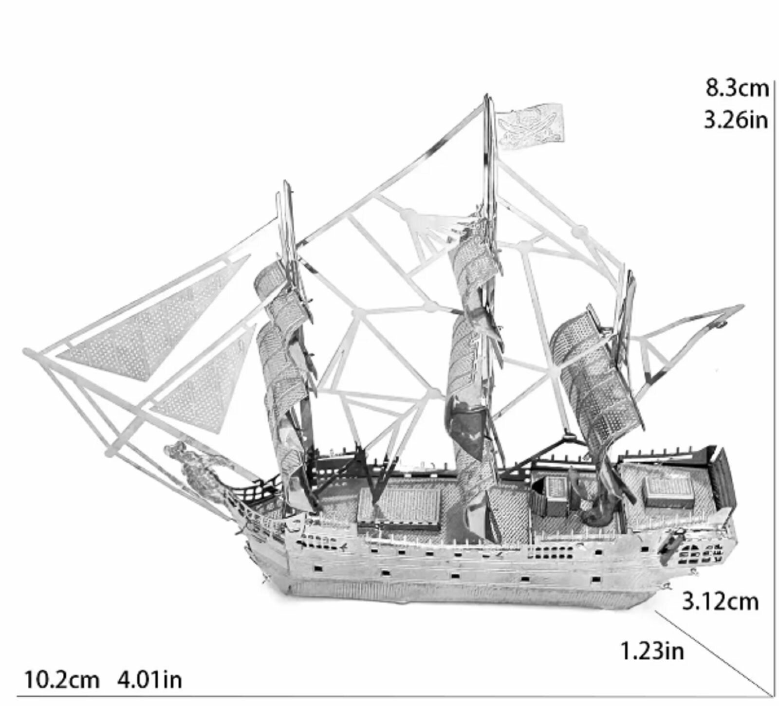 3D-Пазл металлический корабль парусный — фото 1