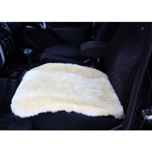 Накидка на сидушку меховая из овчины Shkura-Dekor бежевая