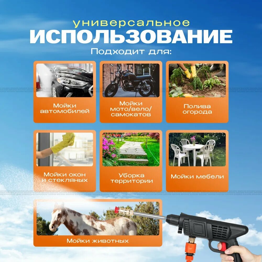 Изображение Мойка высокого давления аккумуляторная подарок мужчине на Новый год