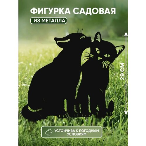 фото Садовые фигурки из металла кошки comfydecor