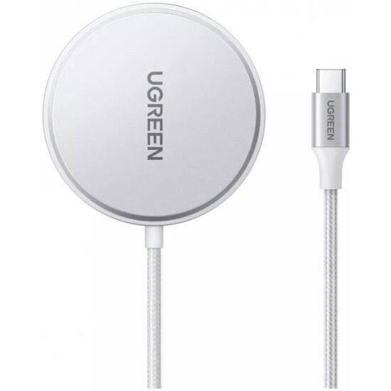 Беспроводное зарядное устройство Ugreen W703 (35565) Wireless Charger Qi2 with MagSafe 15Вт (For iOS Device) белый