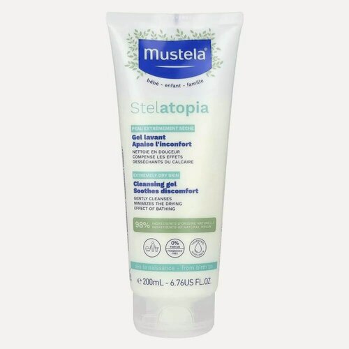 Изображение товара Гель для душа Mustela StelАtopia очищающий для сухой и атопической кожи, 200 мл