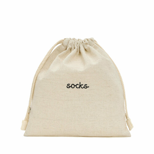 фото Льняной мешочек для хранения берегите птиц, бежевый, вышивка socks, s