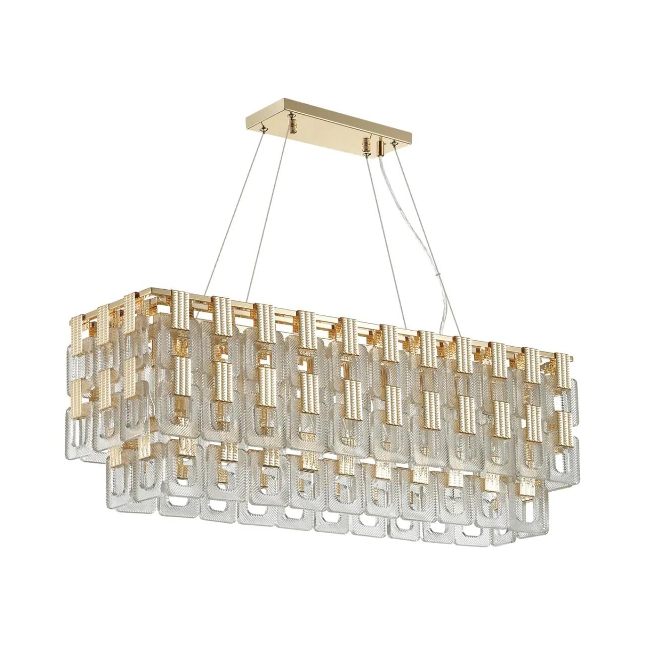 Подвесная люстра Odeon Light BUCKLE 4989/10, E14, 400 Вт, металл, стекло, золотой