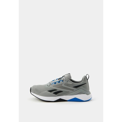 фото Кроссовки reebok nanoflex tr 2, полнота f, размер 8 us, серый/черный/голубой