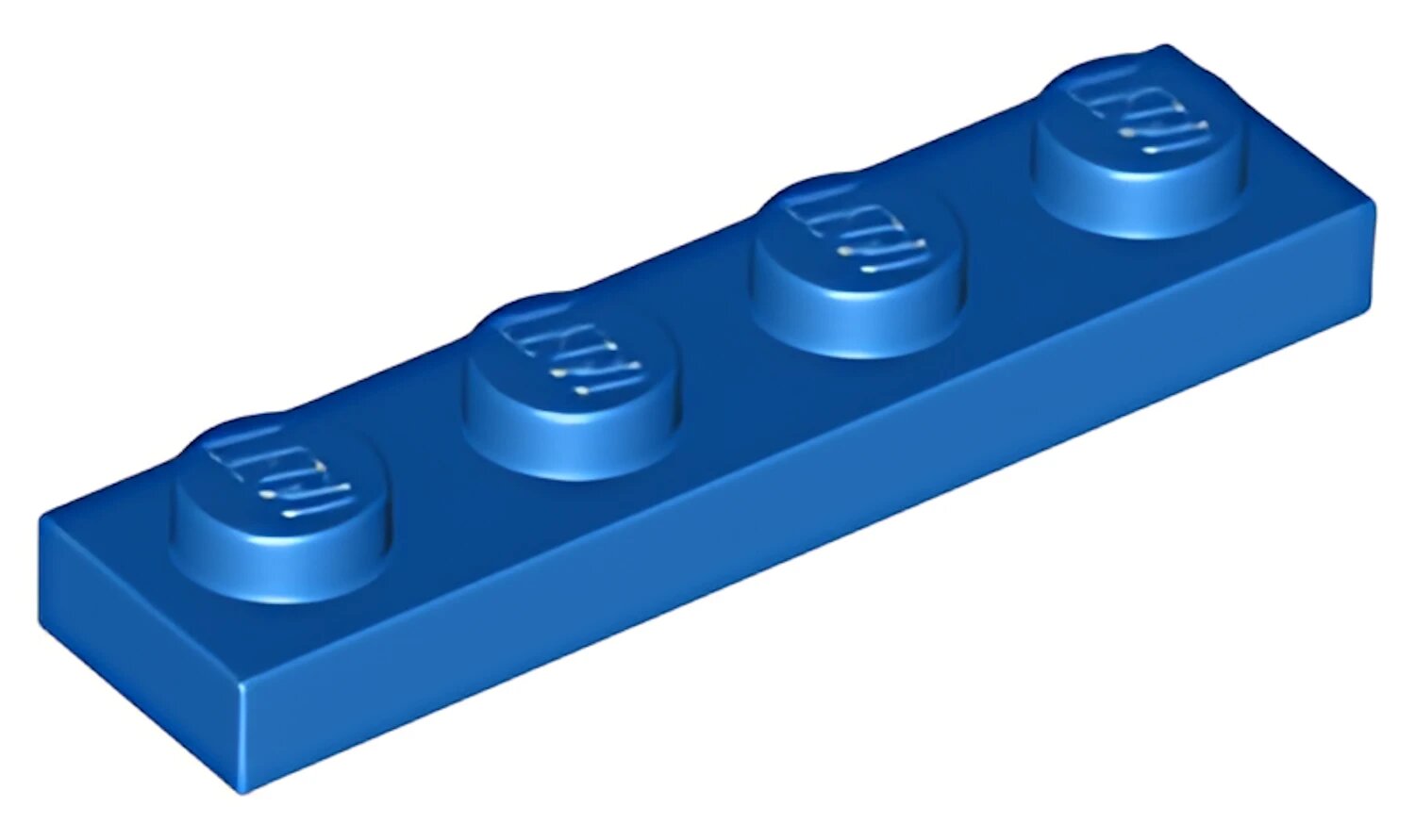 Деталь LEGO Plate 1 x 4 3710 Blue U
