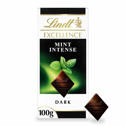 фото Шоколад тёмный с мятой lindt excellence mint intense 2 шт х 100 гр (франция)