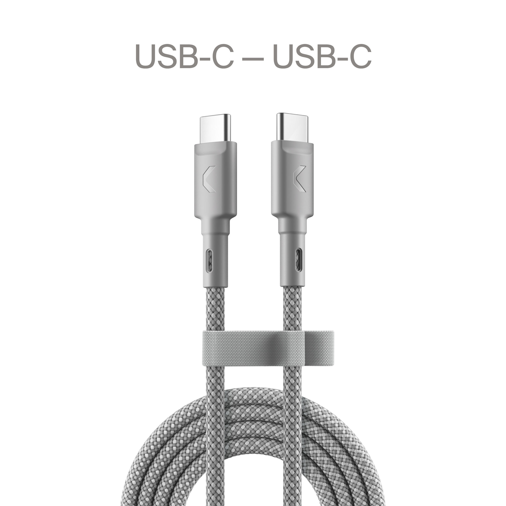 Кабель COMMO Range 100W, USB-C - USB-C, 100W, 2,2м, Gray Inverted
