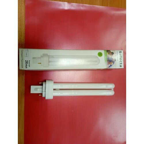 Лампа люминесцентная компактная PLC 26вт 4000K G24D-3 2p, 1560Лм, КЛЛ 26/840, 112640