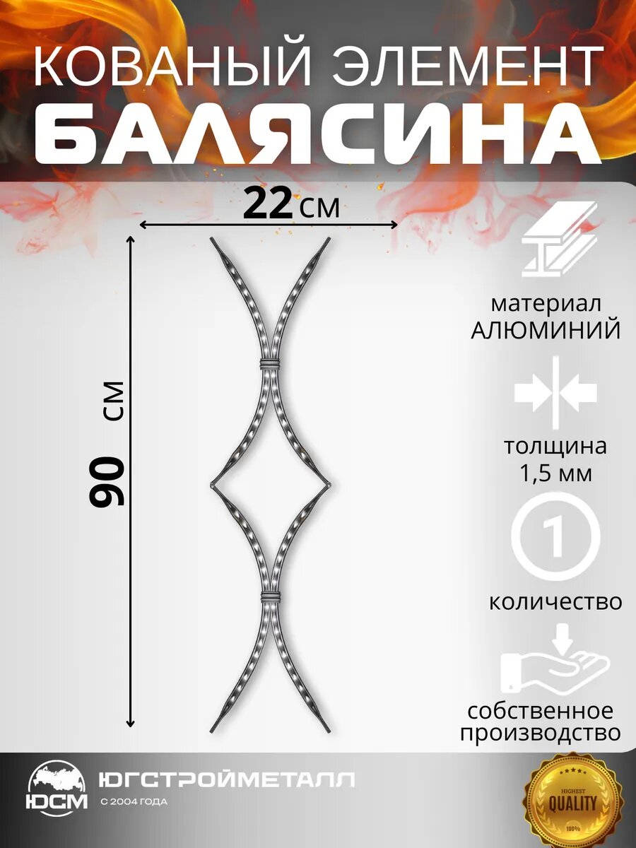 Кованый элемент Балясина