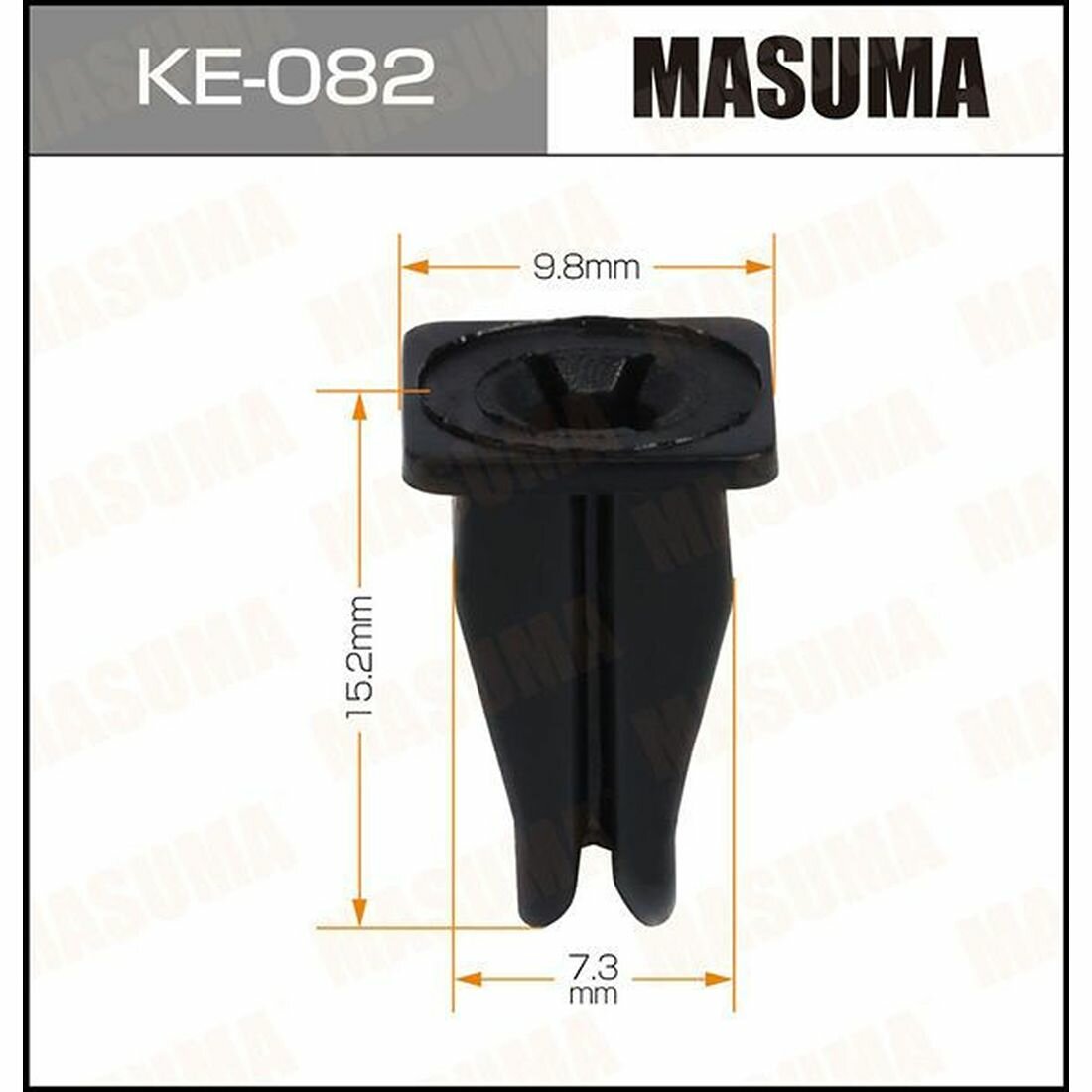Клипса автомобильная (автокрепеж) для европейских автомобилей Masuma KE-082 50шт.