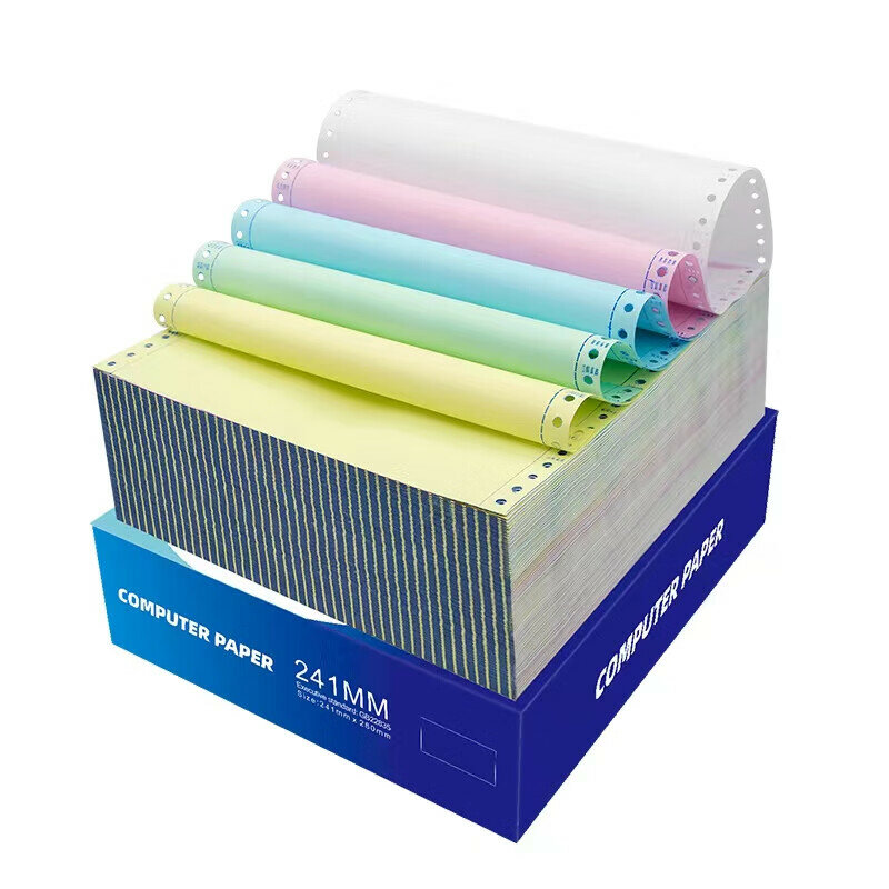 Elifo Printing Paper, Three-Part Two-Equal Tear-Off Edge, Dot Matrix Computer Printing Paper, Delivery Note Invoice, 1000 Pages
