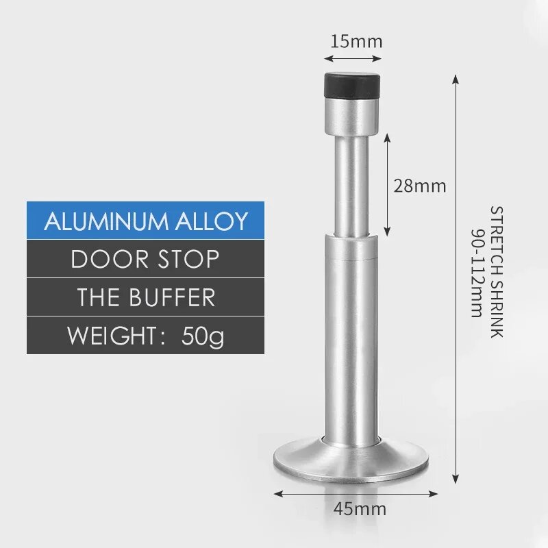 Гидравлический дверной ограничитель из меди Aluminum-Silver