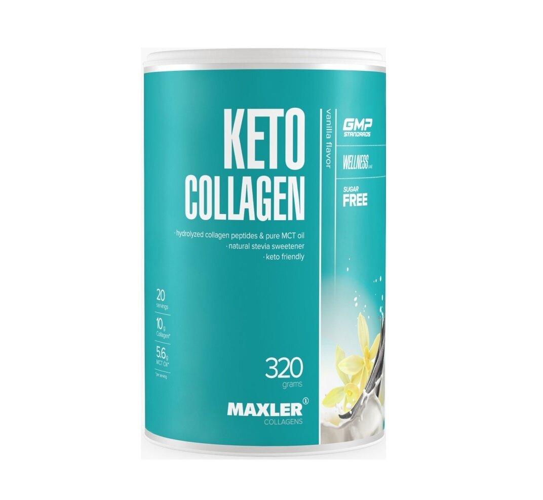 Гидролизованный коллаген Поддержка суставов и кожи Keto Collagen 320 гр (Maxler) Ваниль — фото 1