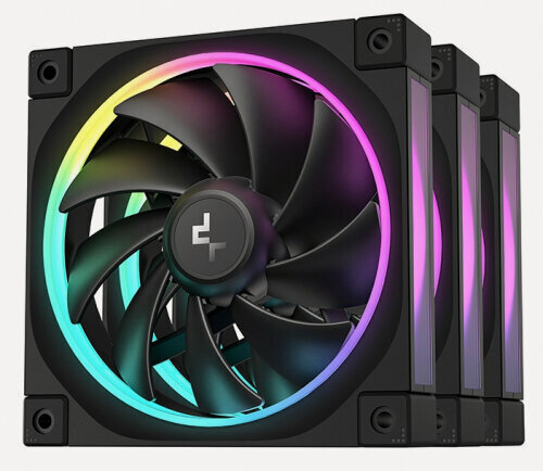 Изображение товара Вентиляторы для корпуса Deepcool FL12-3 IN 1 3шт (R-FL12-BKAPN3-G)