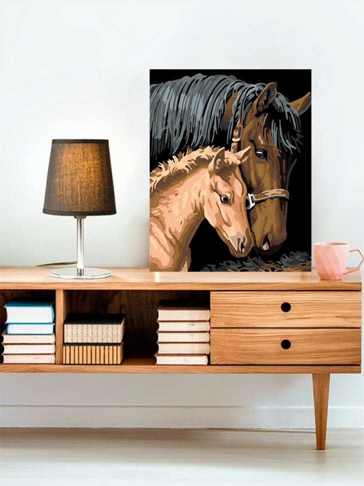 Картина по номерам "Две лошадки" — фото 1