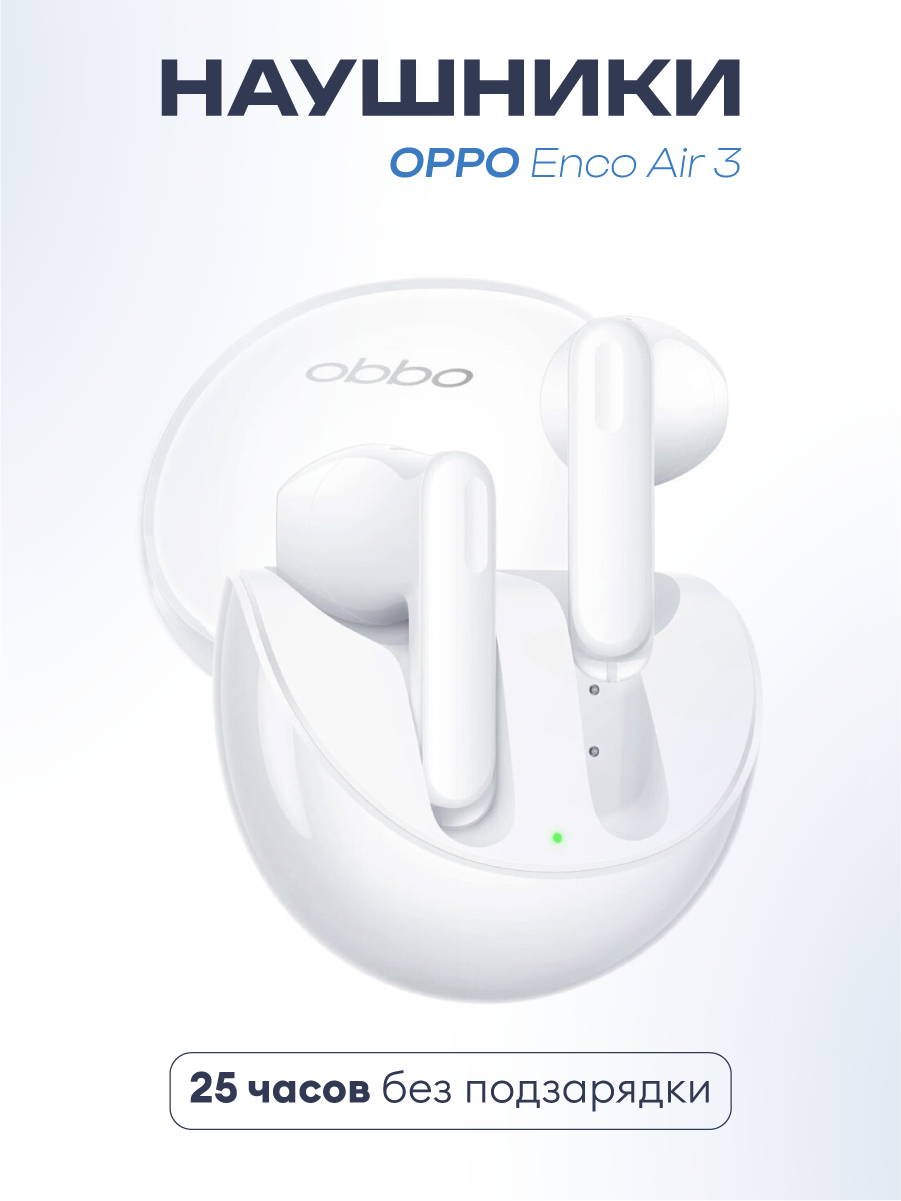Беспроводные Bluetooth наушники True Wireless OPPO Enco Air 3, белые