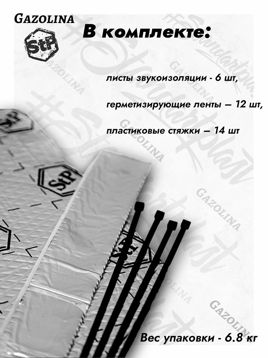 Звукоизоляция для канализационных труб StP NoiseBlock Pipe Premium / Шумоизоляция для канализации СТП Нойзблок пайп / набор премиум для сантехники, шумка стояка. Для ванной и кухни — фото 1