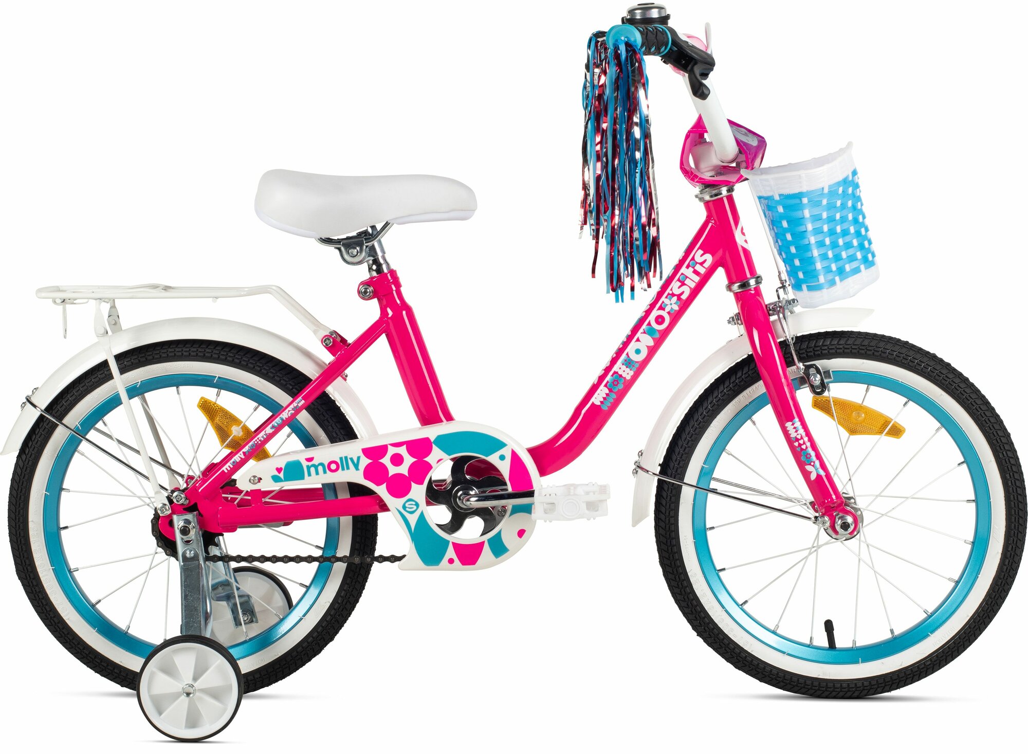 Велосипед детский SITIS MOLLY 16" (2025) Pink-Turquoise, для детей ростом 110-125 см, стальная рама