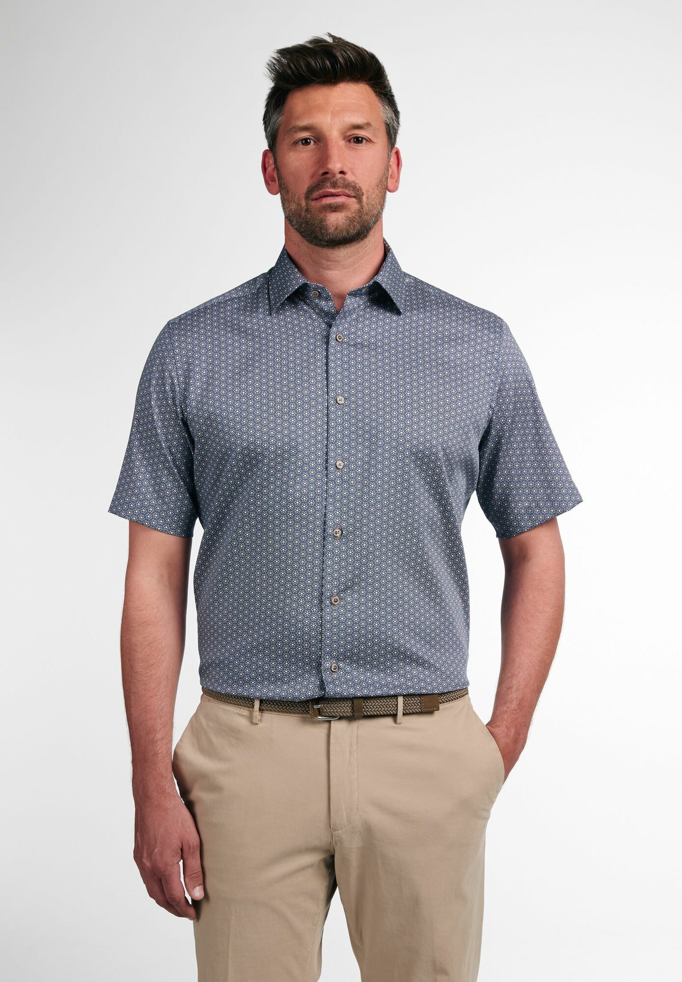 Рубашка Eterna Modern Fit, размер 43, multicolor