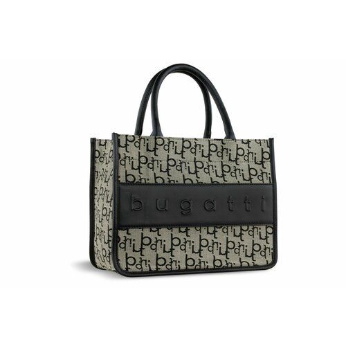 Сумка тоут Bugatti BUGATTI Elea, фактура гладкая, зернистая, бежевый/черный