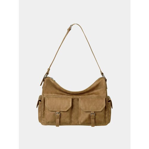 Сумка Stand Oil, фактура гладкая, коричневый/рыжий