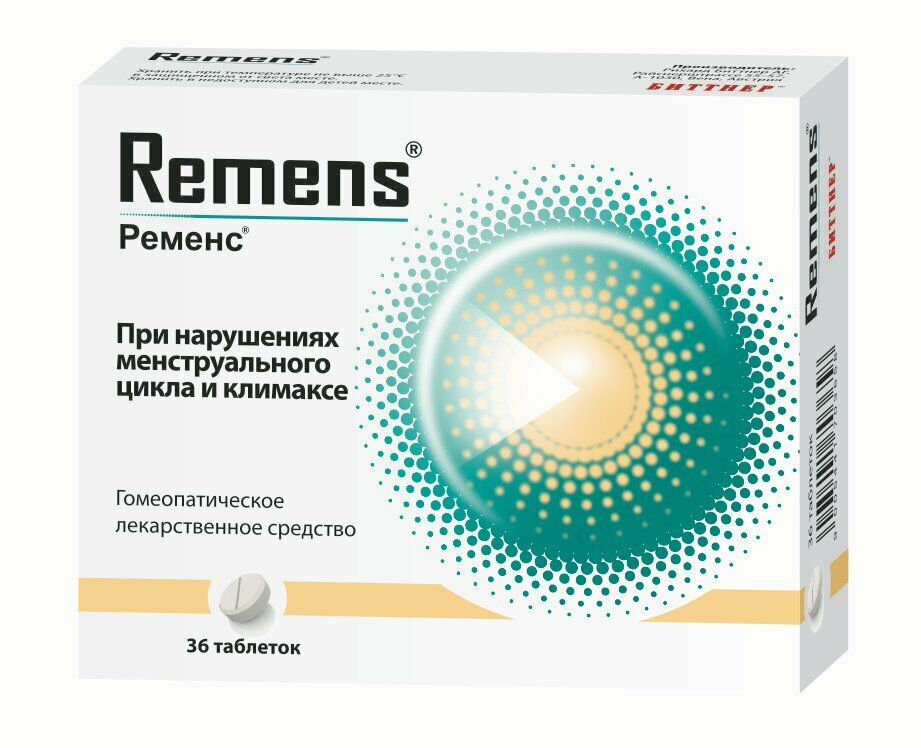 Ременс, таблетки подъязычные гомеопатические, 36 шт.