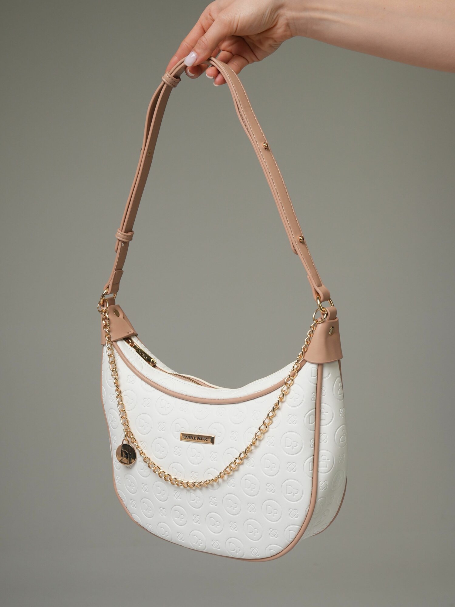 Сумка багет Daniele Patrici, белый — фото 1