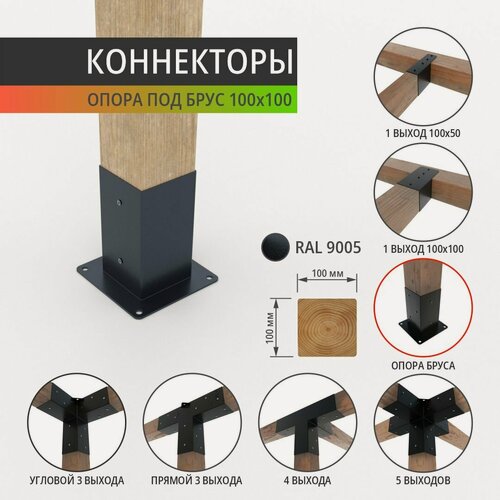 Изображение товара Опора бруса АрсеналЪ AR75112Ц957-06, для деревянныx конструкций, металлическая, 1 шт