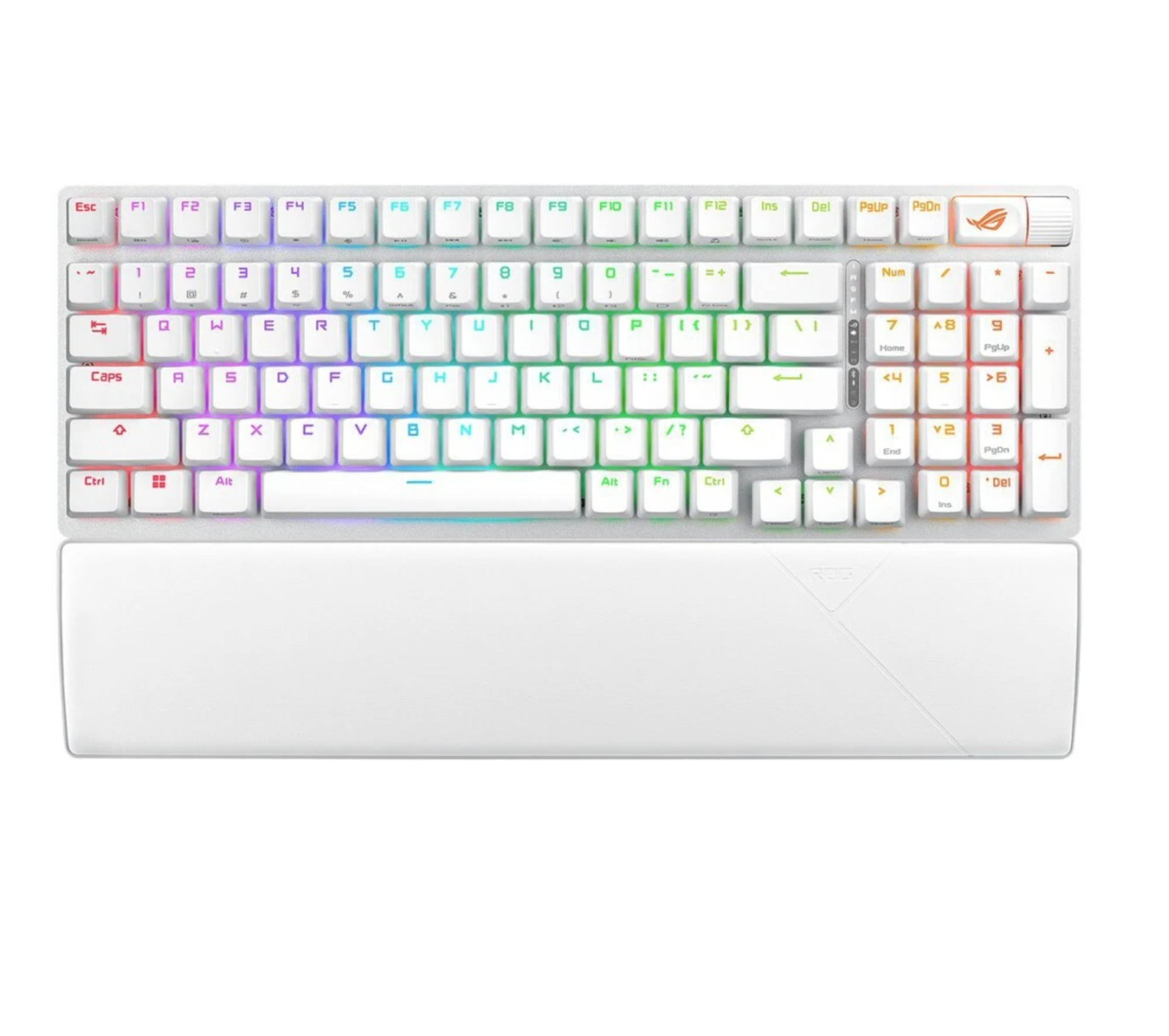 Клавиатура проводная + беспроводная ASUS ROG Strix Scope II 96 Wireless, 90MP037A-BKRA30, белый