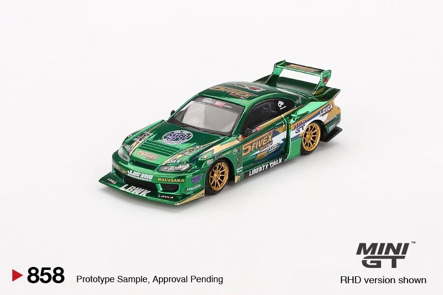 Машинка MINI GT 1/64 #858 Nissan LB-Super Silhouette S15 SILVIA LBWK 2024 MGT00858-CH