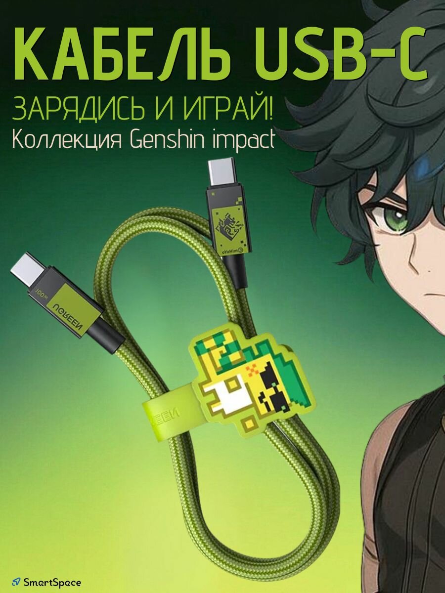 Кабель USB-C на USB-C Genshin Impact 2.0
