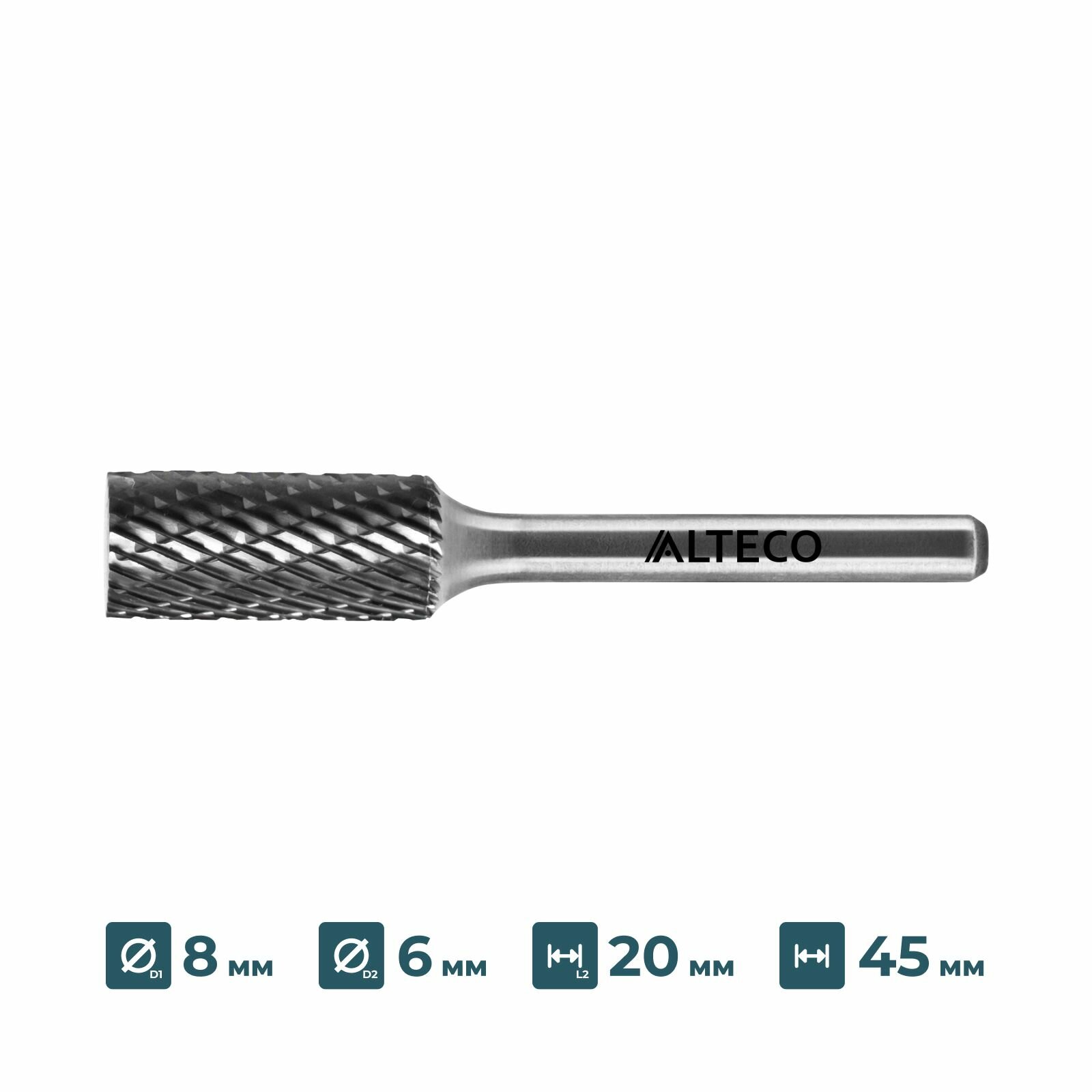 Бор фреза по металлу ALTECO A 0820 6 MX 75625