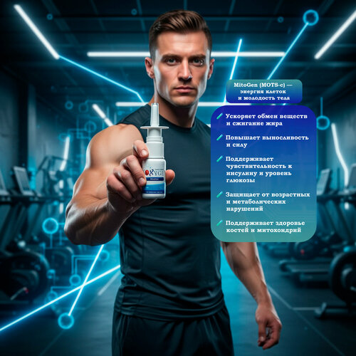 Noxygen MitoGen (Mots-C) 20mg/10ml для жиросжигания и увеличения силы, выносливости
