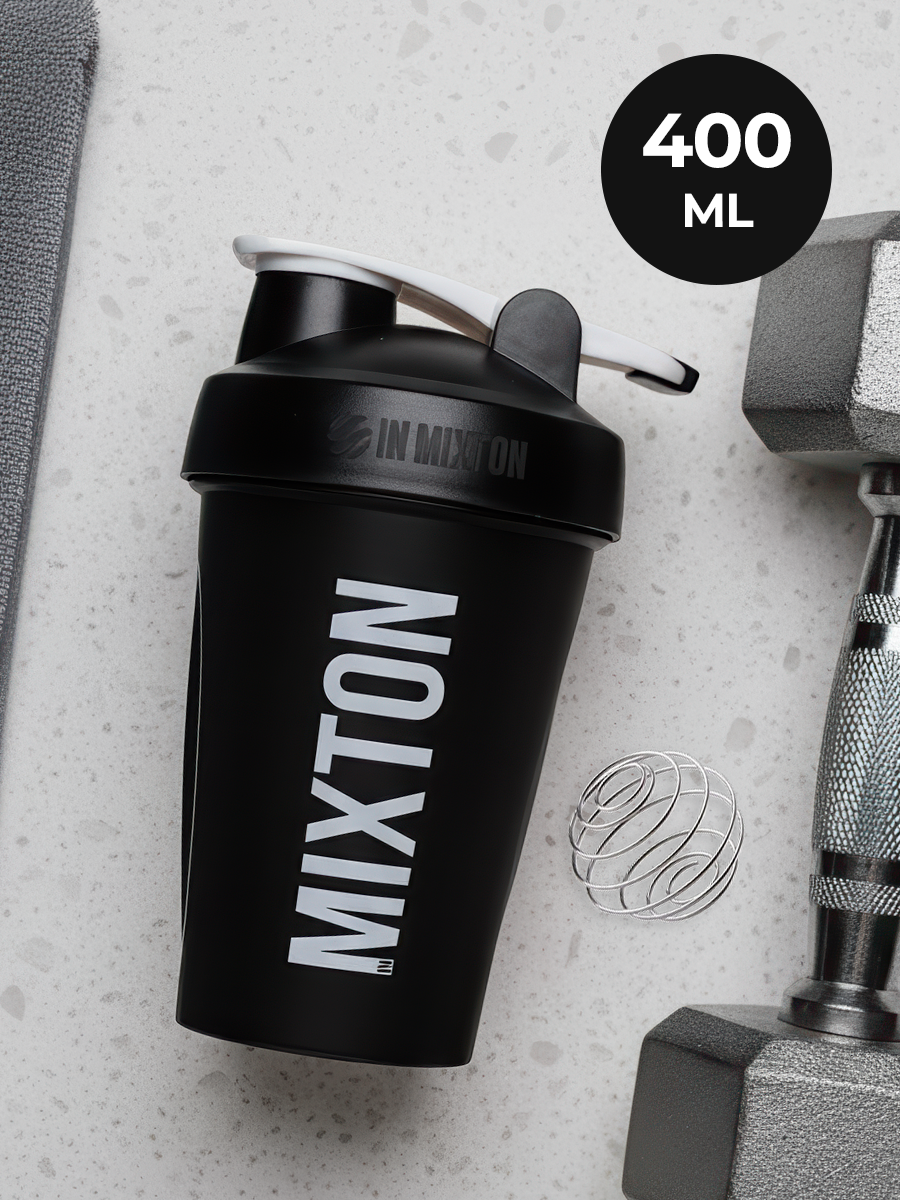 Шейкер для протеина и коктейлей спортивный inMixton 400 мл Черный