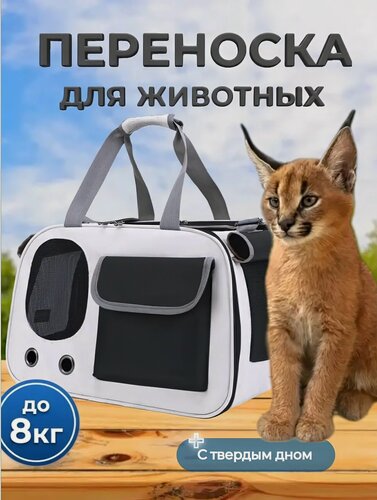 Изображение товара Переноска для животных, для кошек и собак, водонепроницаемая, складная, до 8кг