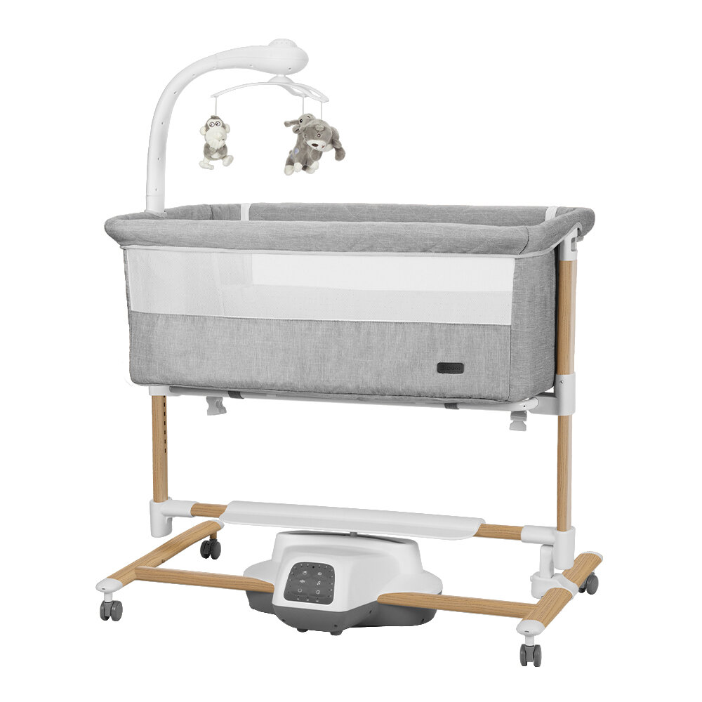 Прикроватная колыбель Carrello Bloom CRL-10304, цвет Anchor Grey Wooden