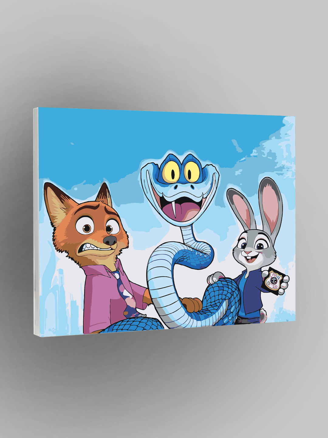 Картина по номерам "Зверополис: неожиданный союз", мультфильмы, 40×50 см, раскраска на холсте, набор для рисования